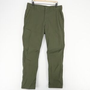 Mountain Hardwear AP Pants Mens 36x32 Green Roll Up Reflective Cuff Hiking